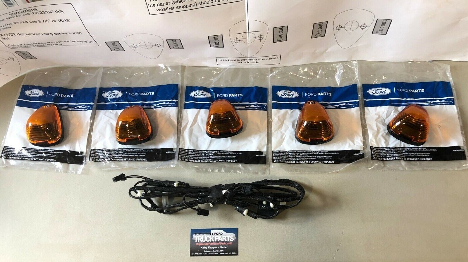 1999 - 2016 Super Duty F250 F350 Excursion NEW OEM Ford Cab Light Install Kit