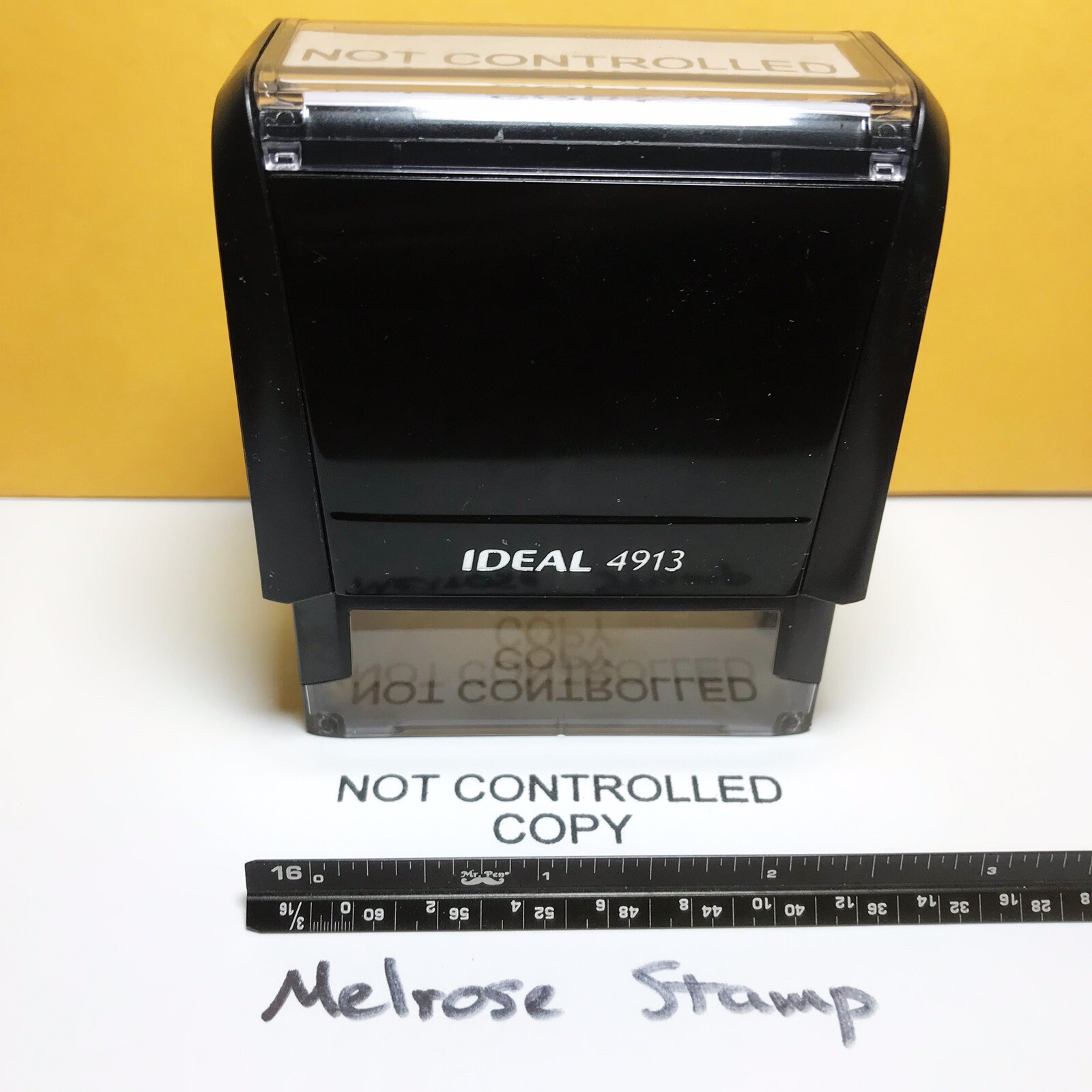 Not Controlled Copy Rubber Stamp Black Ink Self Inking Ideal 4913