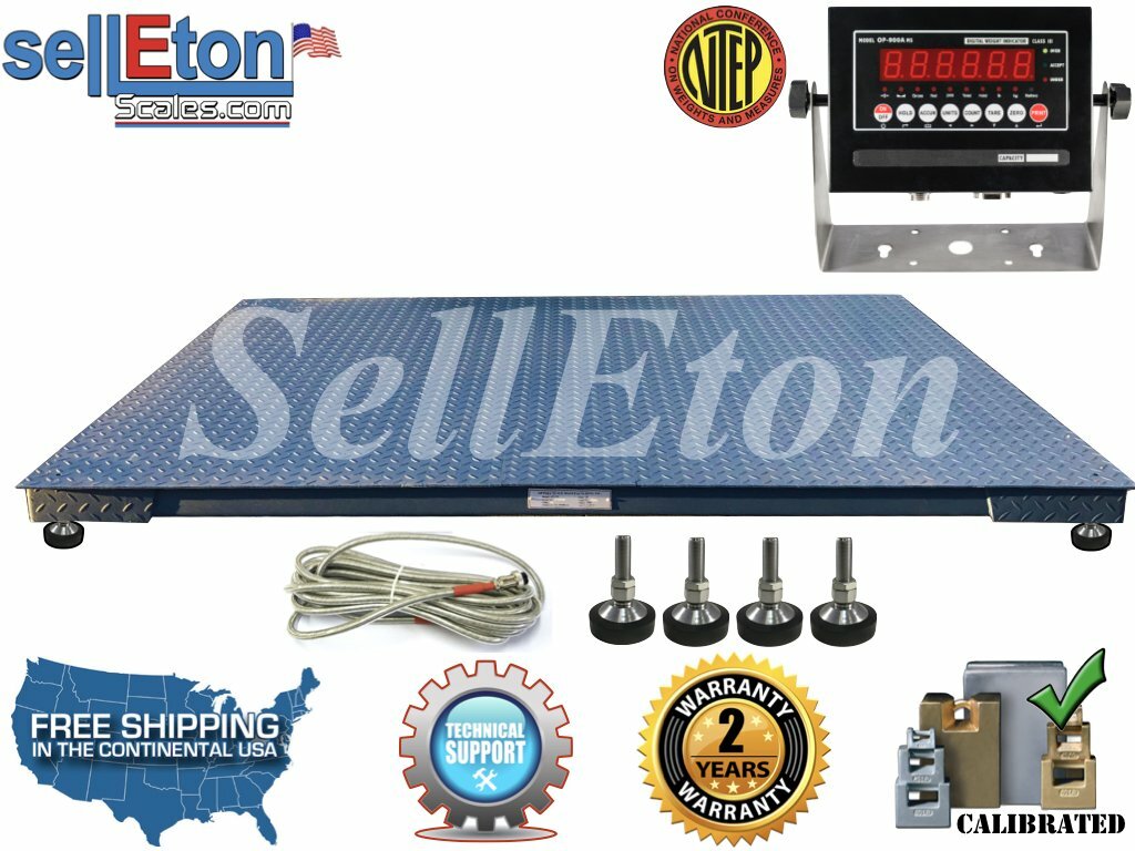 NTEP 5000 lb x 1 lb 5' x 7' (60" x 84") Floor Scale /Pallet Scale with ind.