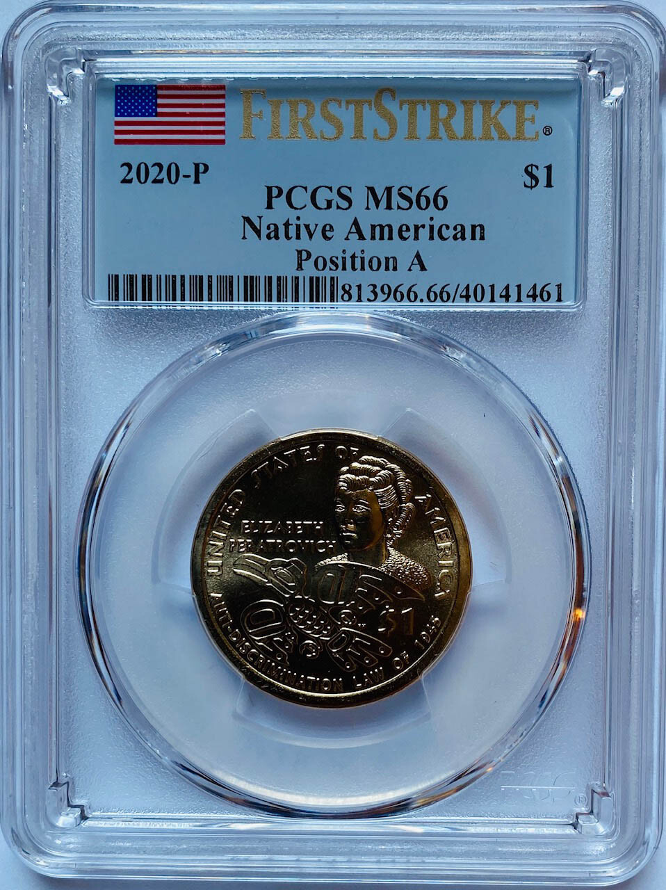 2020 P Native American Sacagawea Dollar $1 PCGS MS66 Position A First Strike