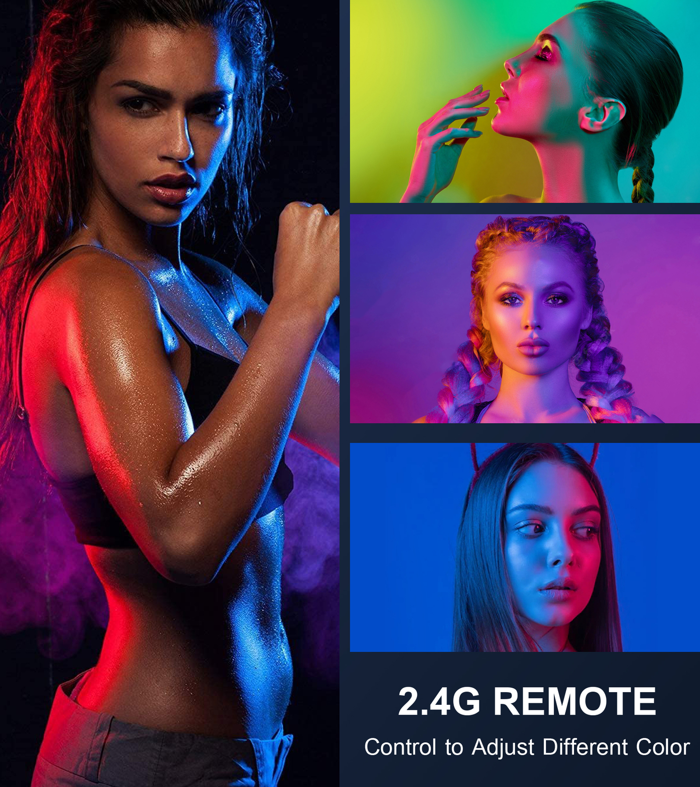 LED Softbox Lighting Kit 20'' x28'' RGB Softbox Kit 2x 150W 3200-6000K Led Bulb