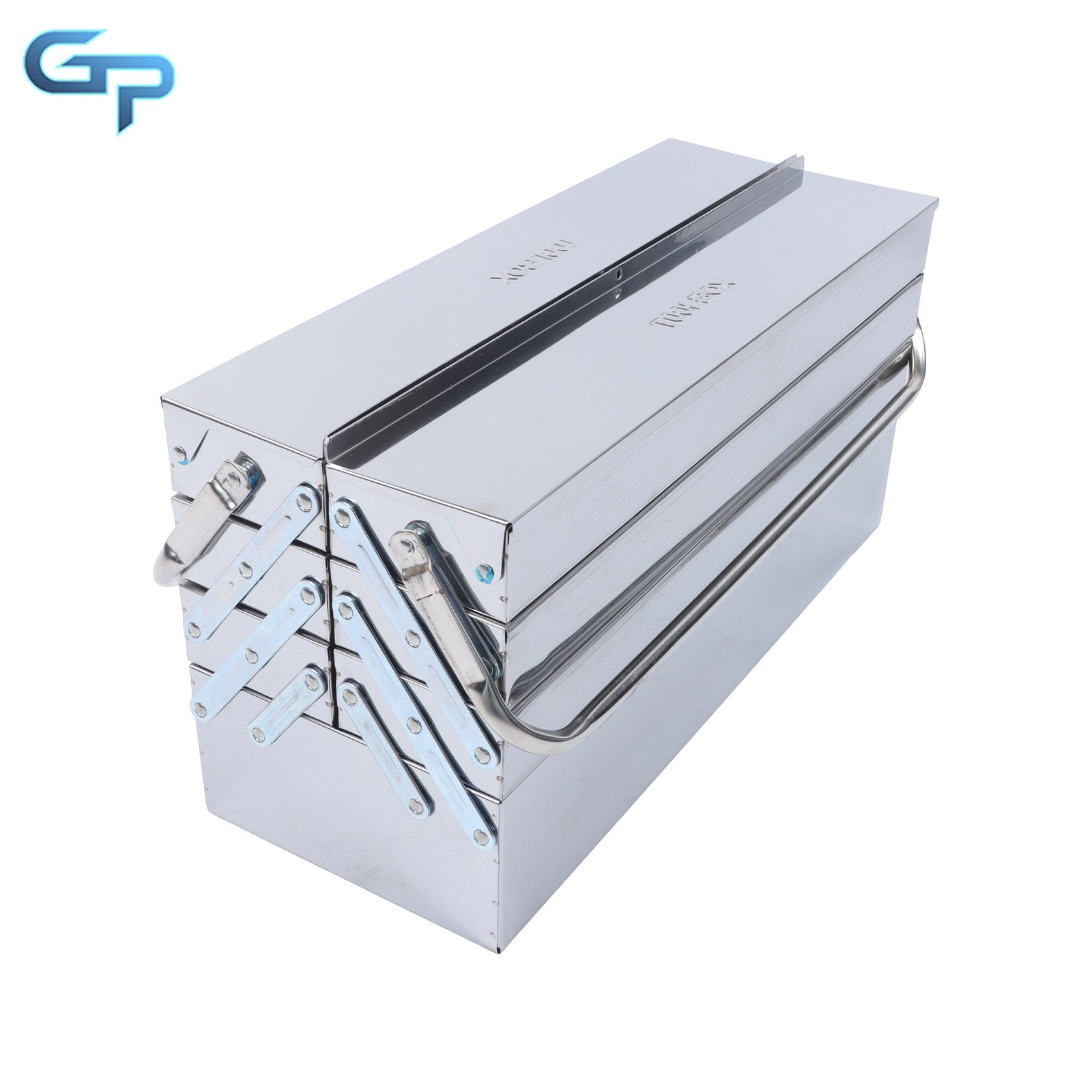 Stainless Steel Toolbox 21" 4-Tier 7-Tray Cantilever Tool For Household Factory