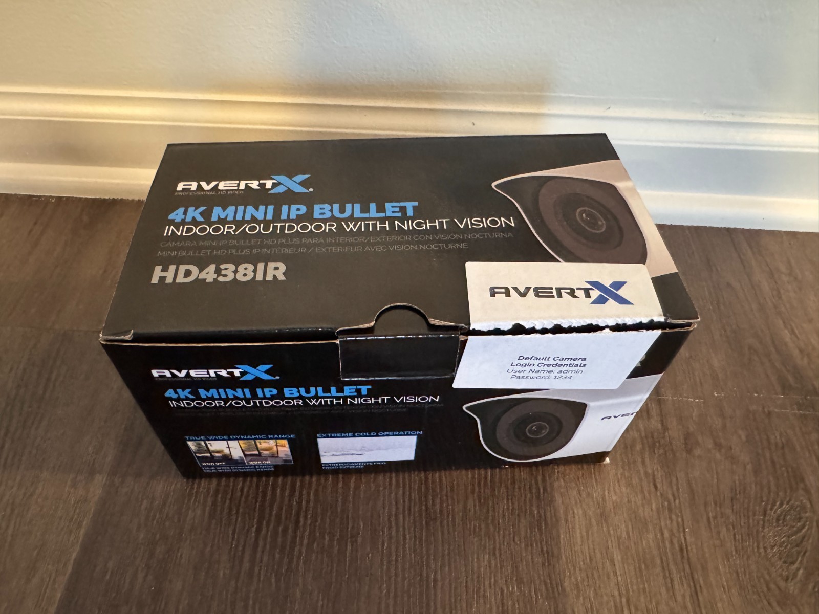 AvertX HD438IR 4K 8MP IP Bullet Camera True WDR PoE IR OPEN BOX