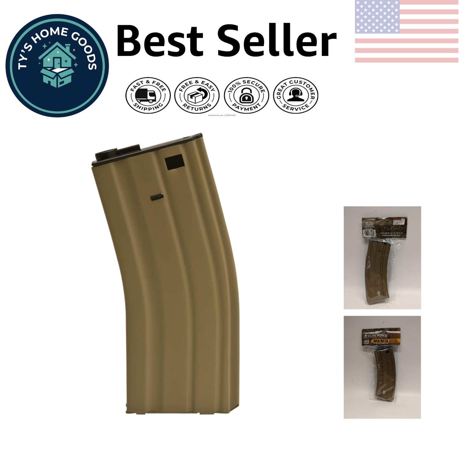 Lightweight Single 300-Round Capacity Airsoft Magazine - Ideal for Competition
