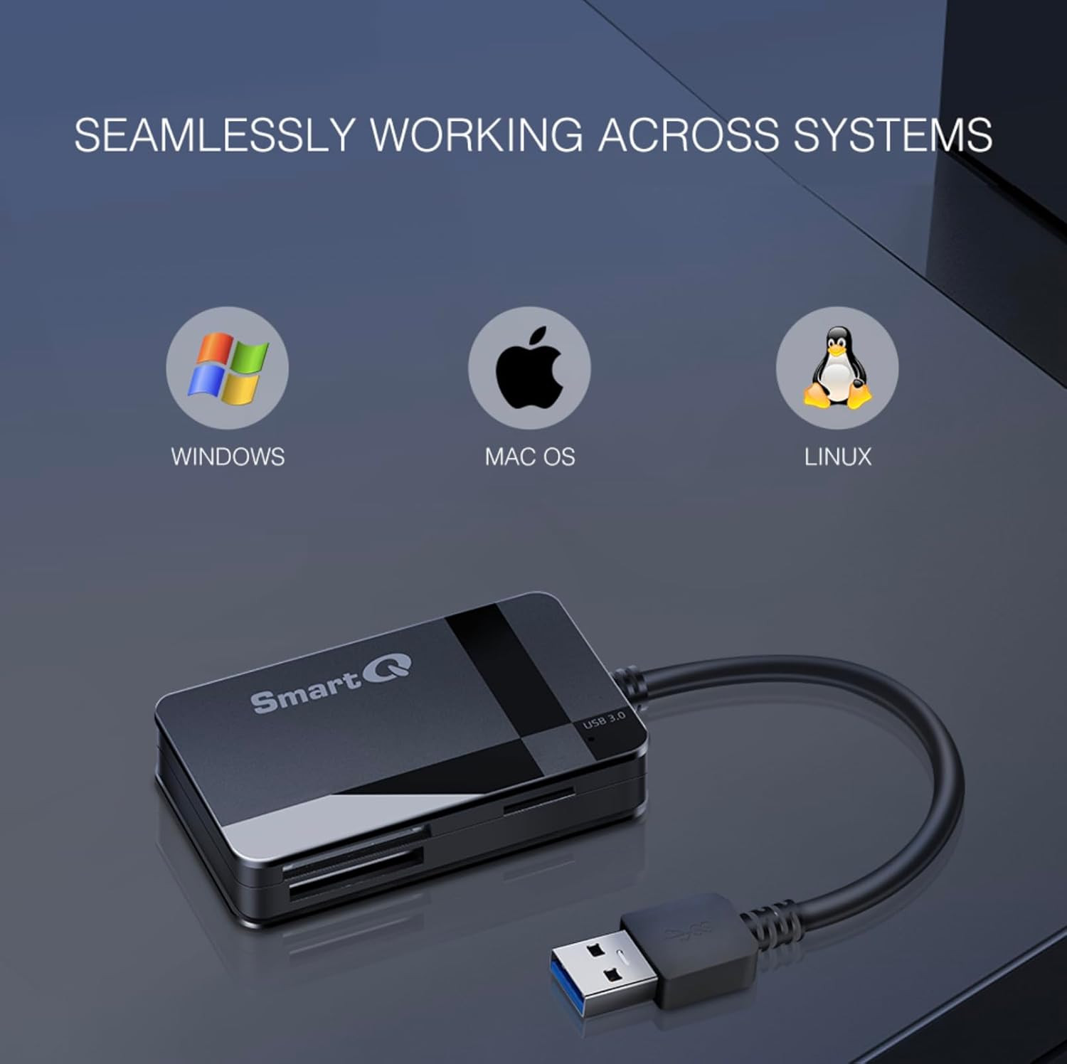 C368 USB 3.0 Card Reader - Plug & Play, Compatible with Apple & Windows, Support