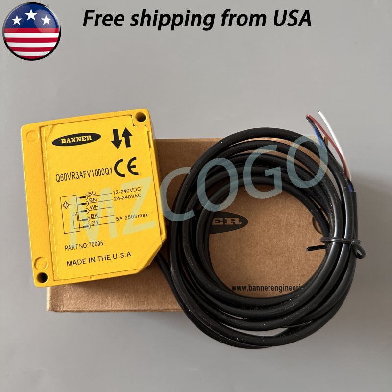 Sensor For Banner Engineering Q60 Series Q60VR3AFV1000Q1 24-240VAC 12-240 VDC