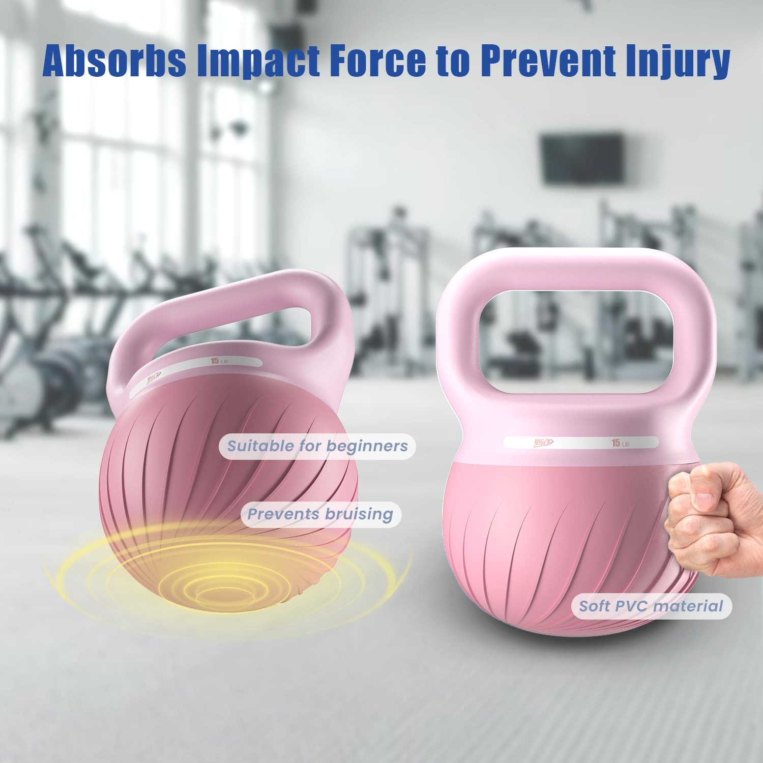 Soft Kettlebell - Kettlebell Sets Iron Sand Filled 10 LBS Weights Strength an...