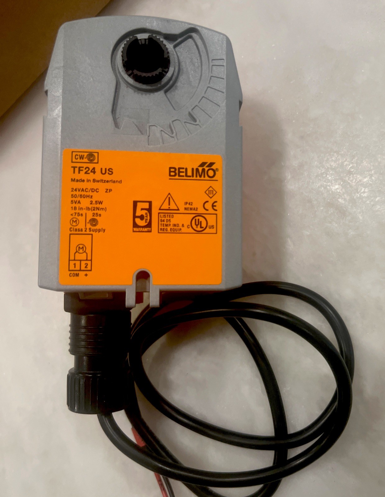 BELIMO TF24 Damper Actuator us - Includes Installation Instructions (reversible)