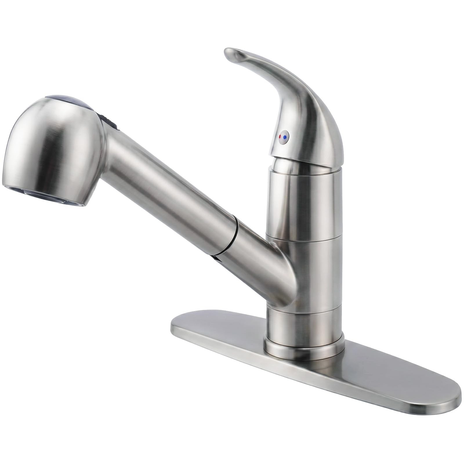 Kitchen Faucet with Pull Out Sprayer, Brushed Nickel Stainless Steel Single H...