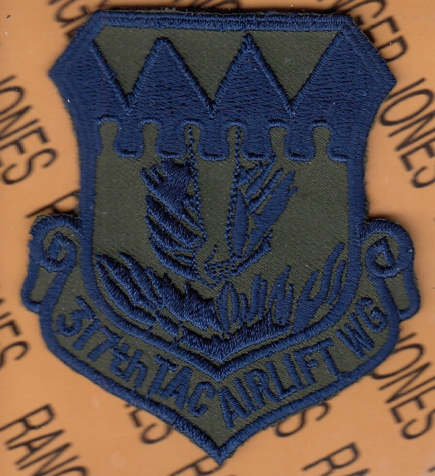 USAF Air Force 317th Tactical Airlift Wing TAW ~3" OD Green BDU patch c/e