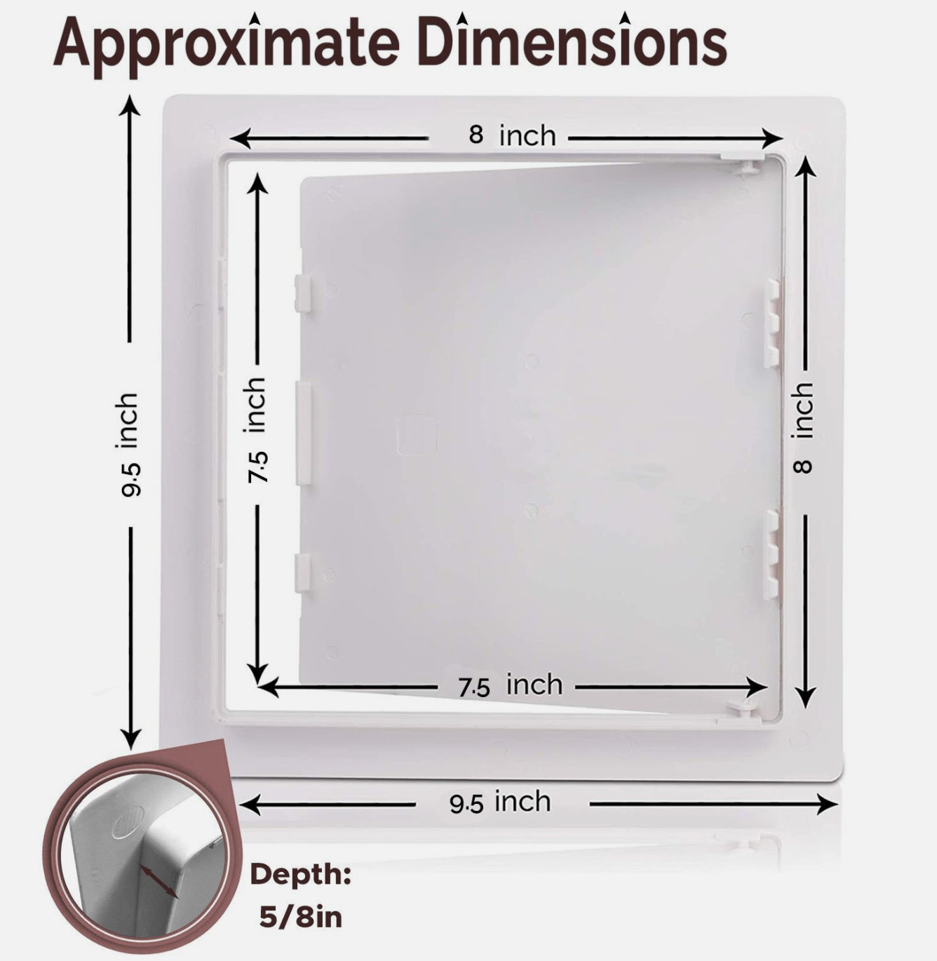 4 Pack Morvat 8x8 Access Panel with Hinged Door for Drywall & Ceiling