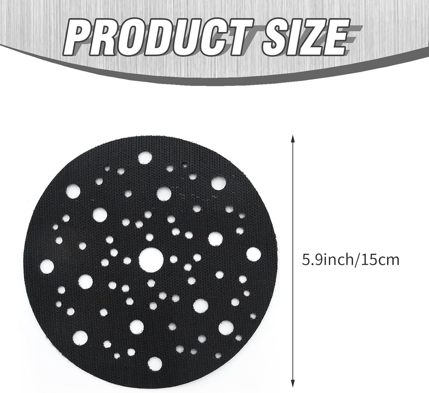 2Pcs 6 Inch 70-Hole Hook and Loop Backing Pad Protector, Multi-Hole Pad Guard fo