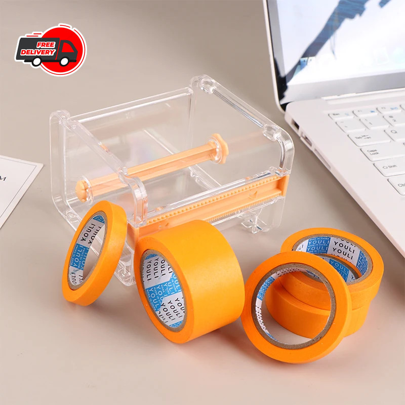 Model Tool Masking Cover Tape Width 8/10/12/18/30mm 5 Rolls With Slicer Combo