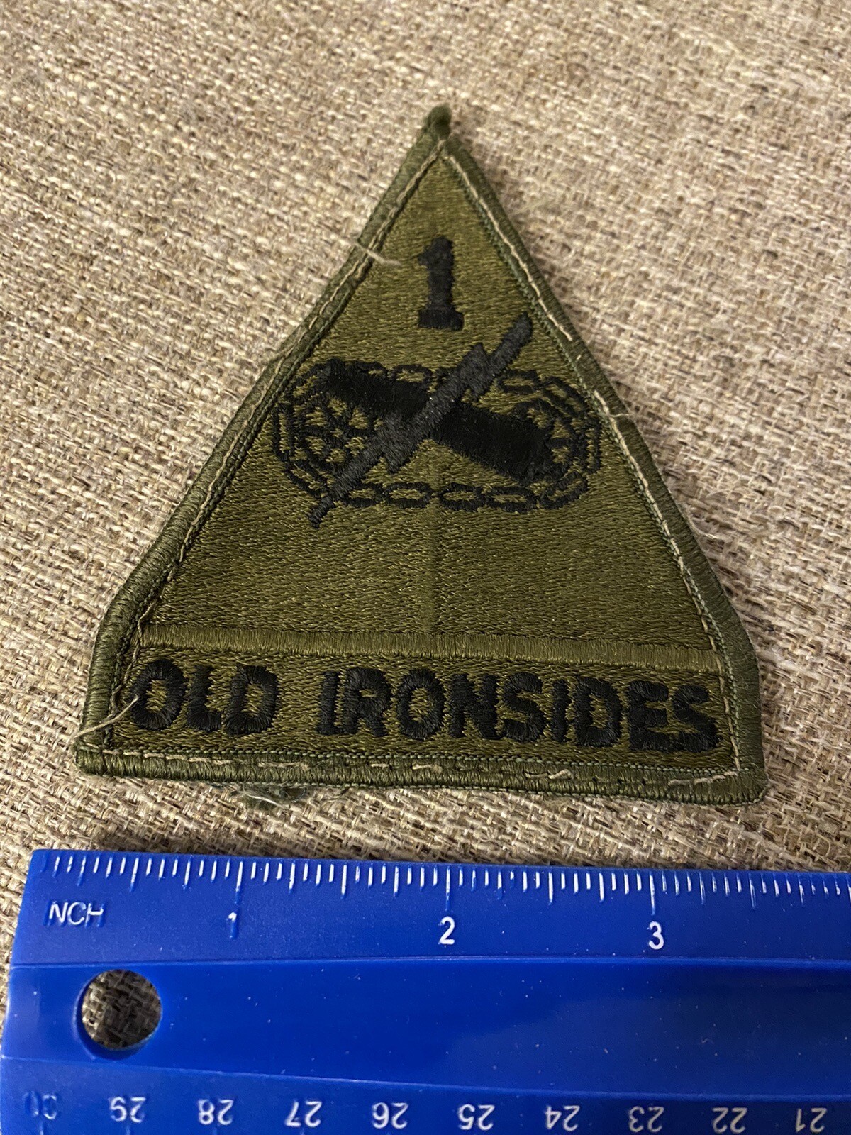 US Army 1st Armored Division Subdued Patch Old Ironsides INV9319