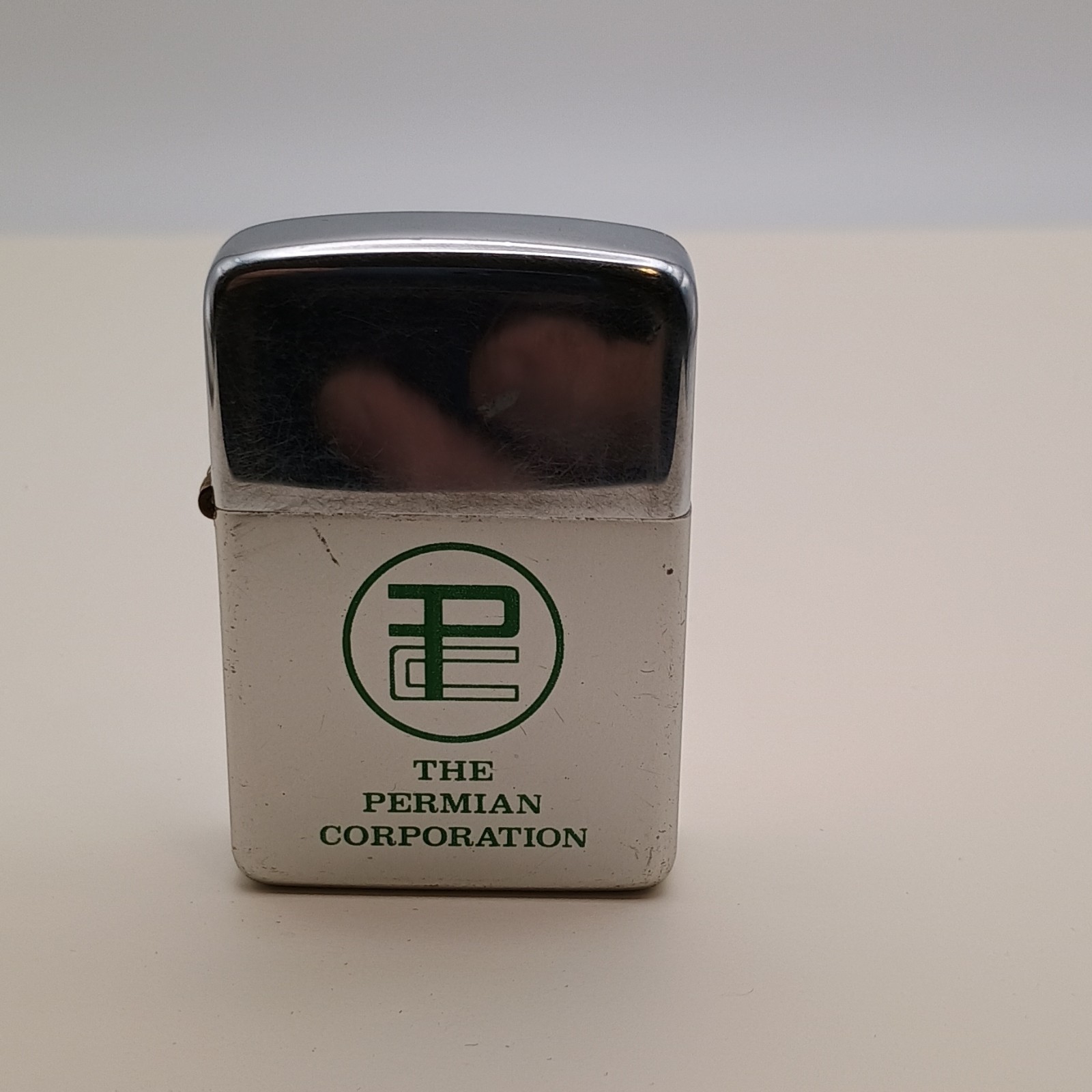 Brown & Bigelow Silver Pocket Lighter The Permian Corporation Advertising
