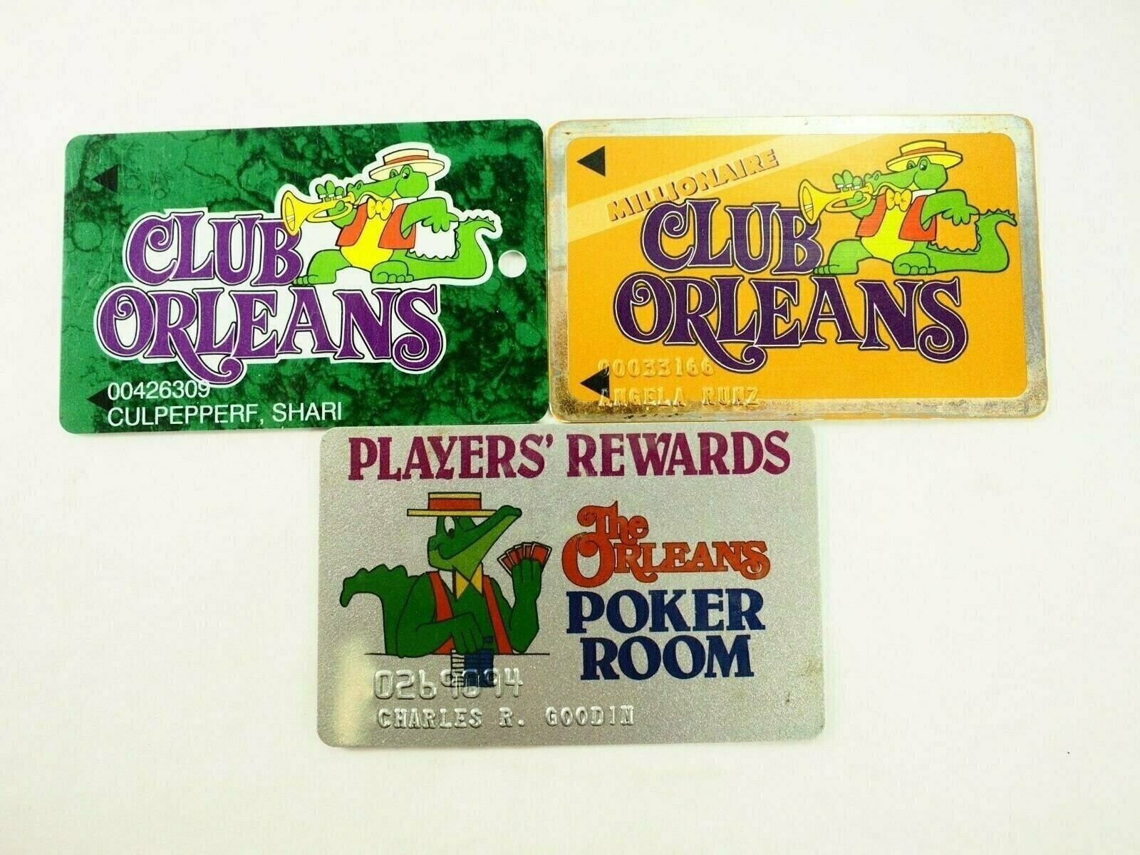 The Orleans Hotel and Casino Las Vegas Players Club Cards 3 Types You Pick