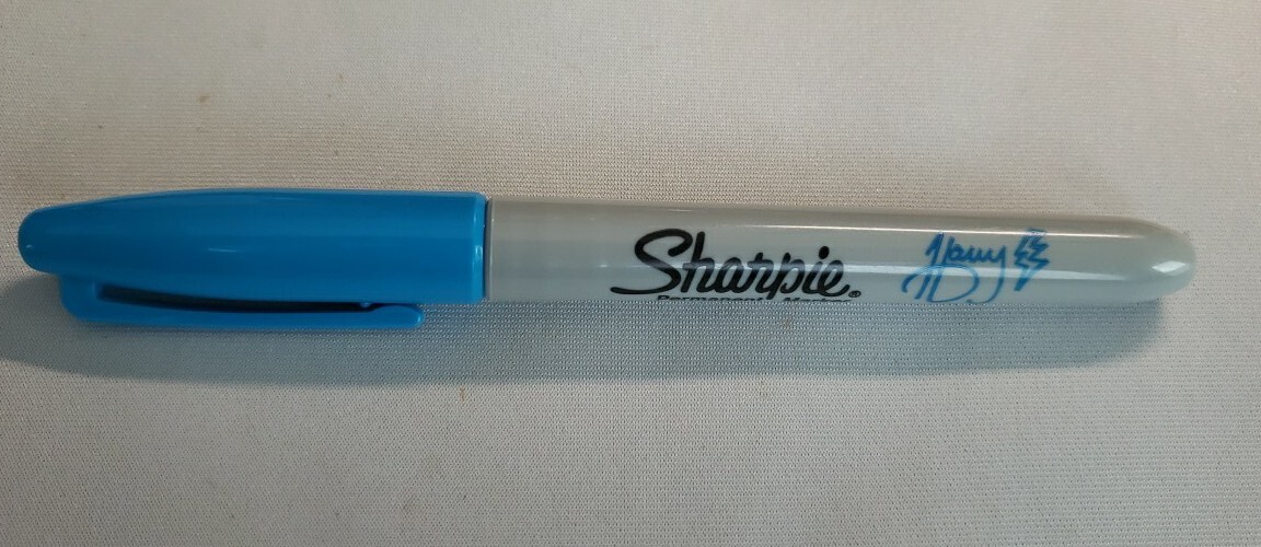 (2x) 1D One Direction Harry Stiles Sharpie Blue Color FINE POINT Sharpie New