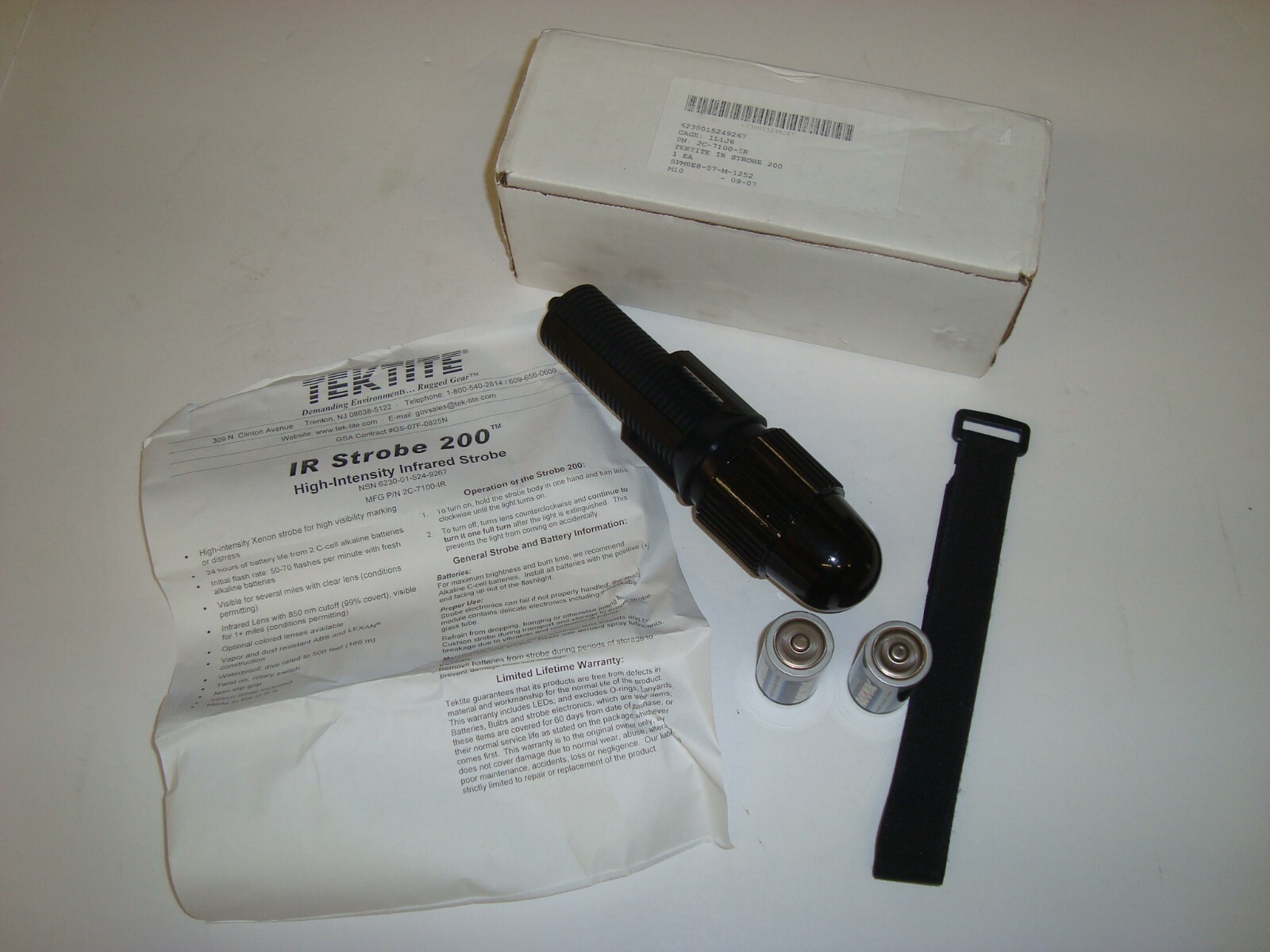USGI Tektite IR Strobe 200 NIB Free Shipping