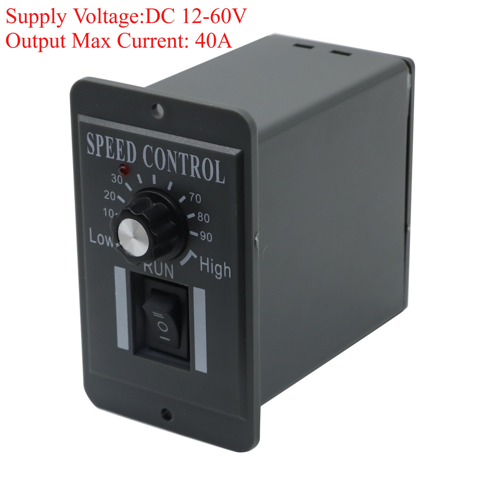 40A PWM DC Motor Speed Controller 12V ~ 60V Variable Speed Switch Reverse New