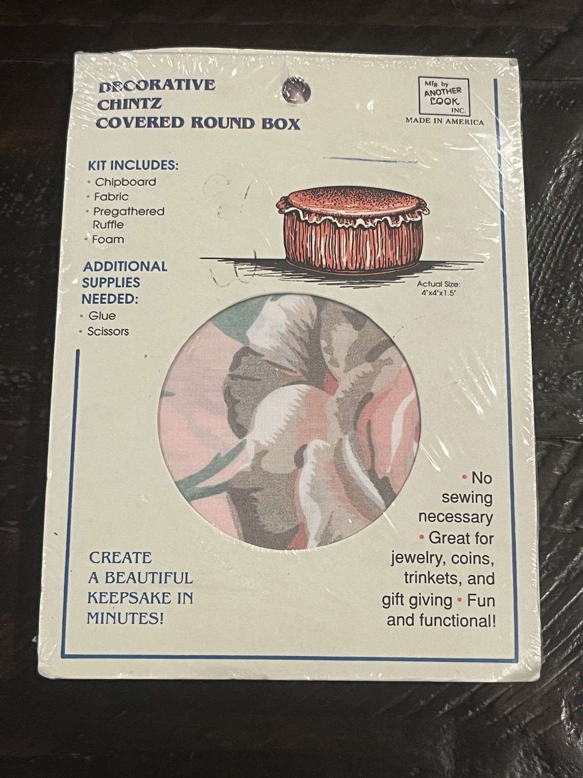 Decorative Chintz Covered Round Box - Create a Beautiful Kit in Minutes