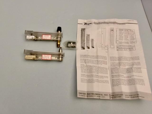 DWYER  SINGLE FLOW METERS ( LOT OF 2 ) RMA-25-SSV USED FREE SHIPPING