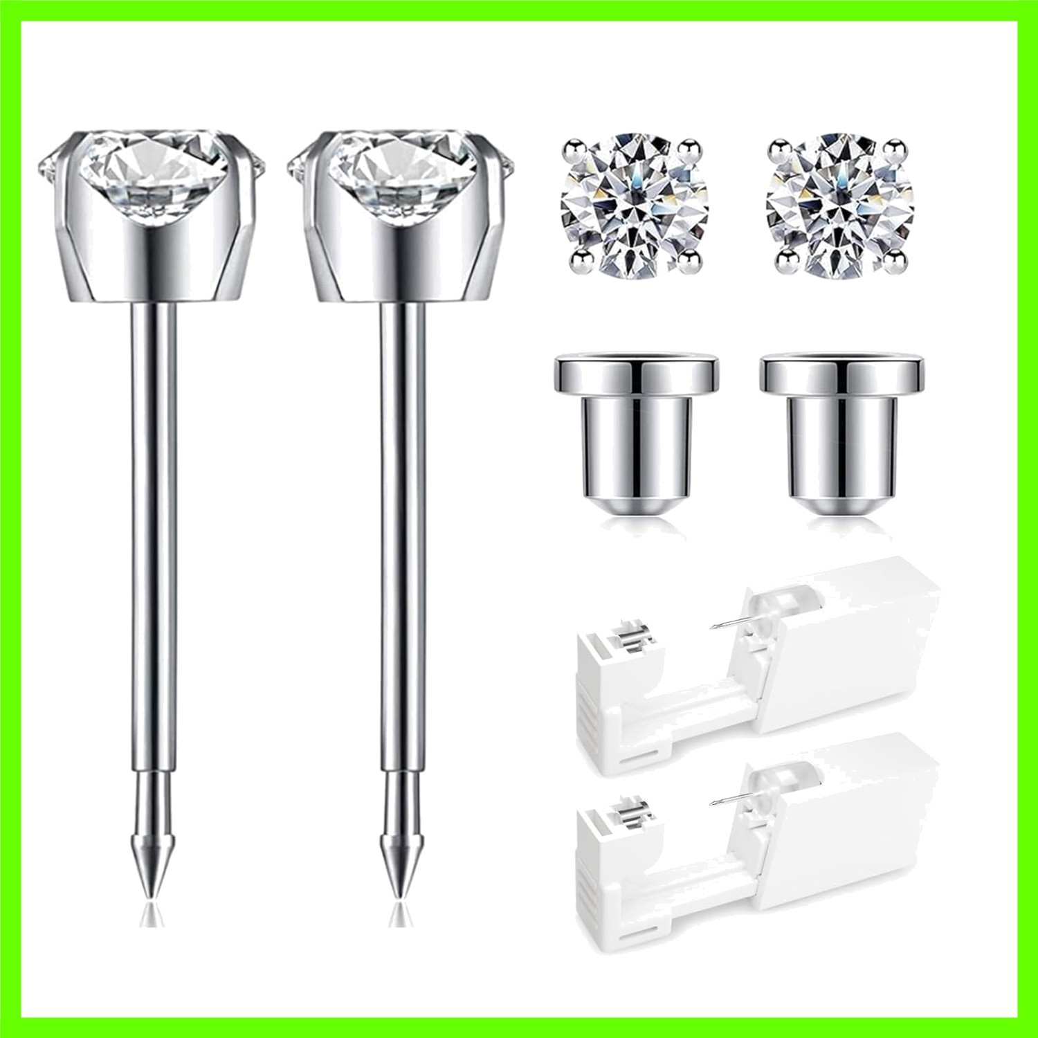 Ear Piercing Kit | Disposable Ear Piercing Gun Kit Made in 316L Surgical Stai...
