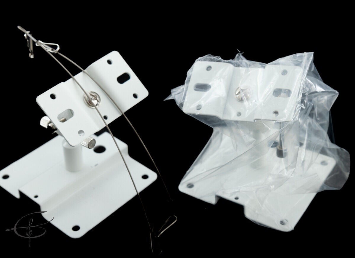 Plateau WB-50 Single Swivel Wall Bracket For Small Bookshelf Speakers Pair White