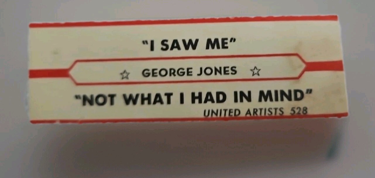 VTG Jukebox Title Strip GEORGE JONES "I Saw Me / Not What I Had In Mind" 1963 UA