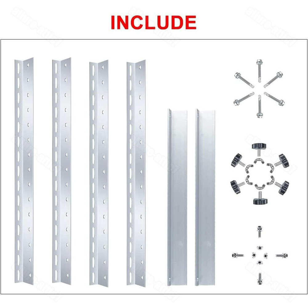 Solar Panel RV Tilt Mount Brackets Kit System Roof Flat Surface Adjustable Frame