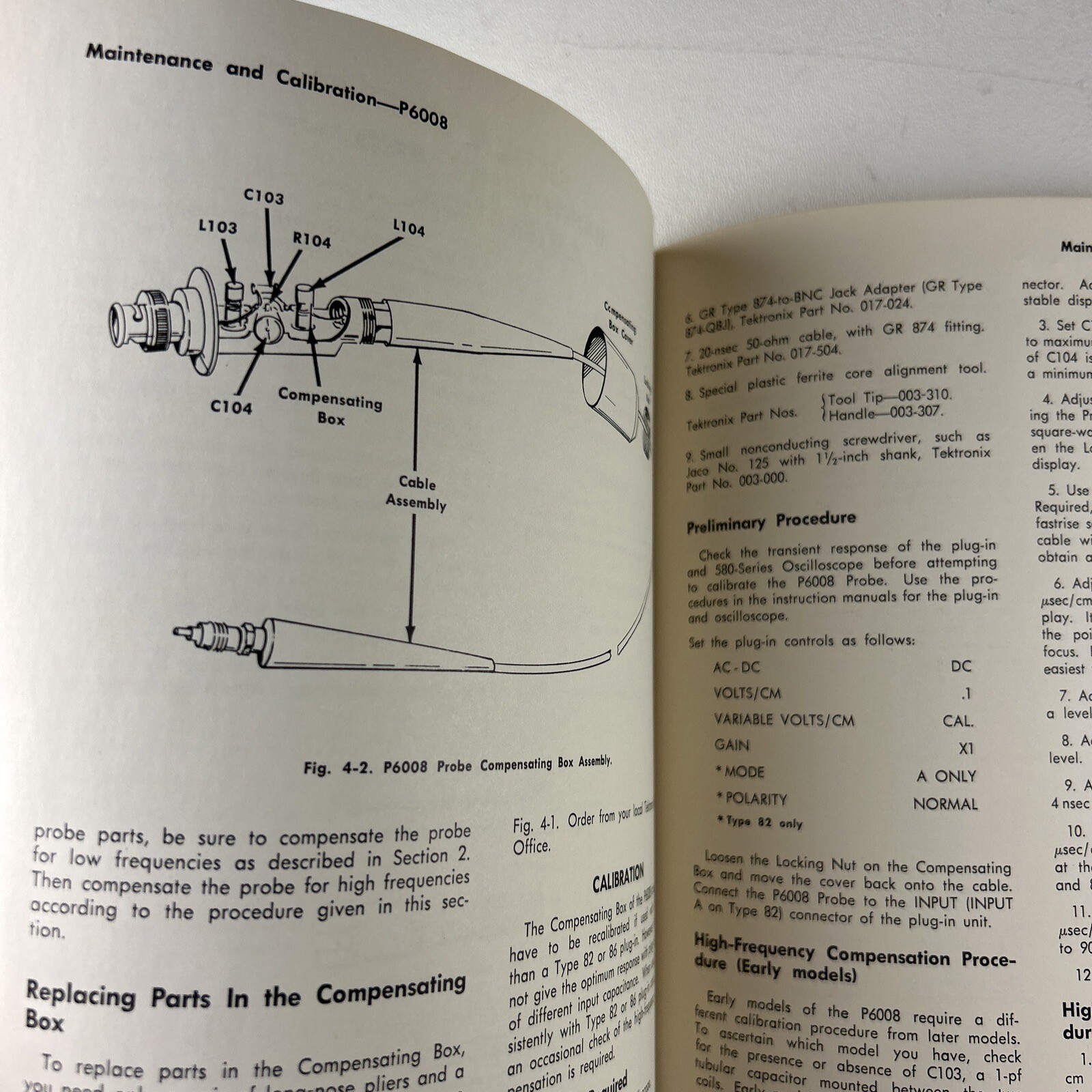 Tektronix P6006 & P6008 Probe Instruction Manuals
