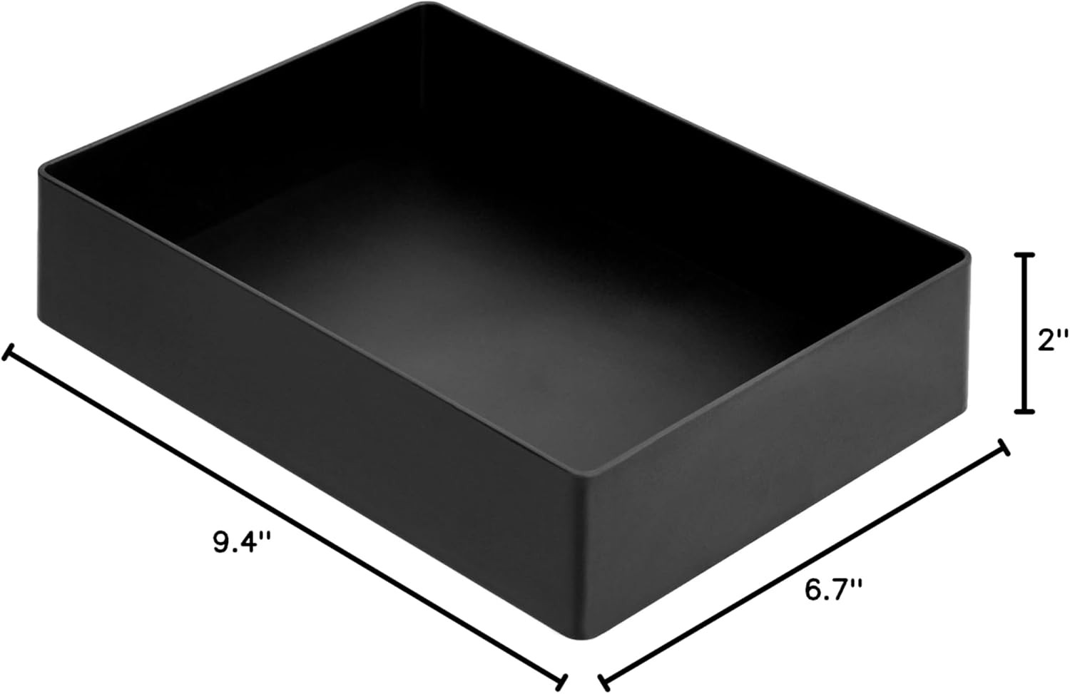 Rectangular Plastic Desk Organizer W/ Storage Trays Accessory Tray Office