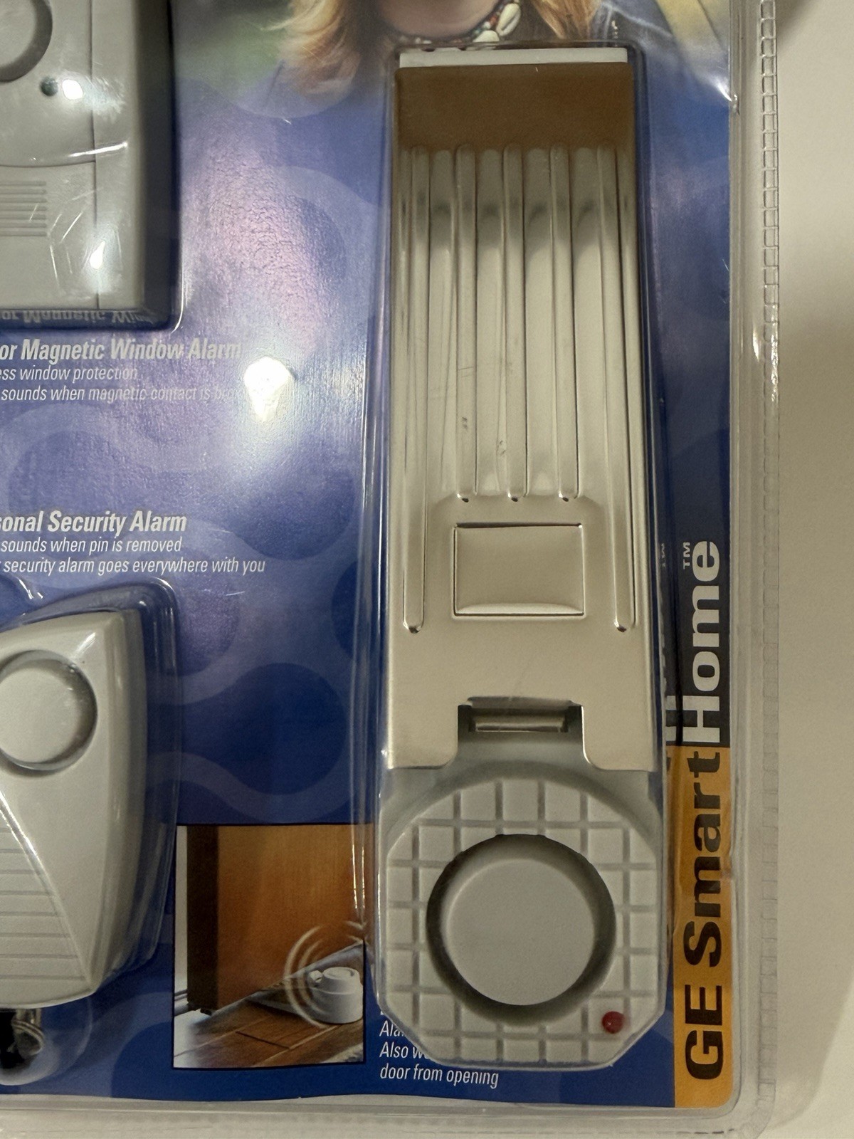 GE Wireless Security Kit Dorm Room Protection 3-Piece Door Stop Window Alarms