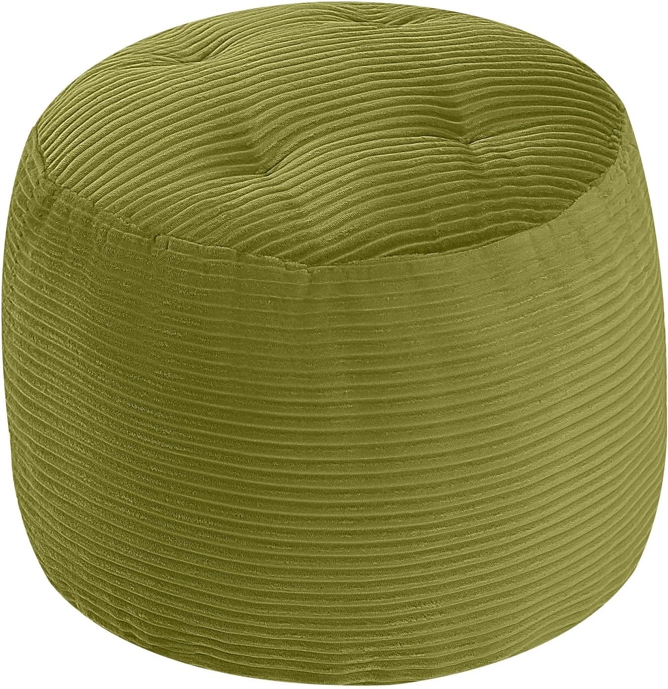 Square Stuffed Pouf Ottoman Foot Rest Corduroy Floor Pouf Foot Stool W/ Foam