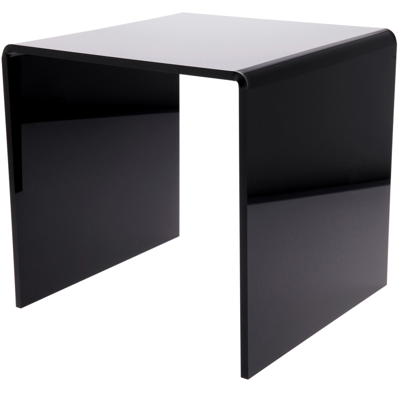 Plymor Black Acrylic Square Display Riser, 12" H x 12" W x 12" D (3/8" thick)