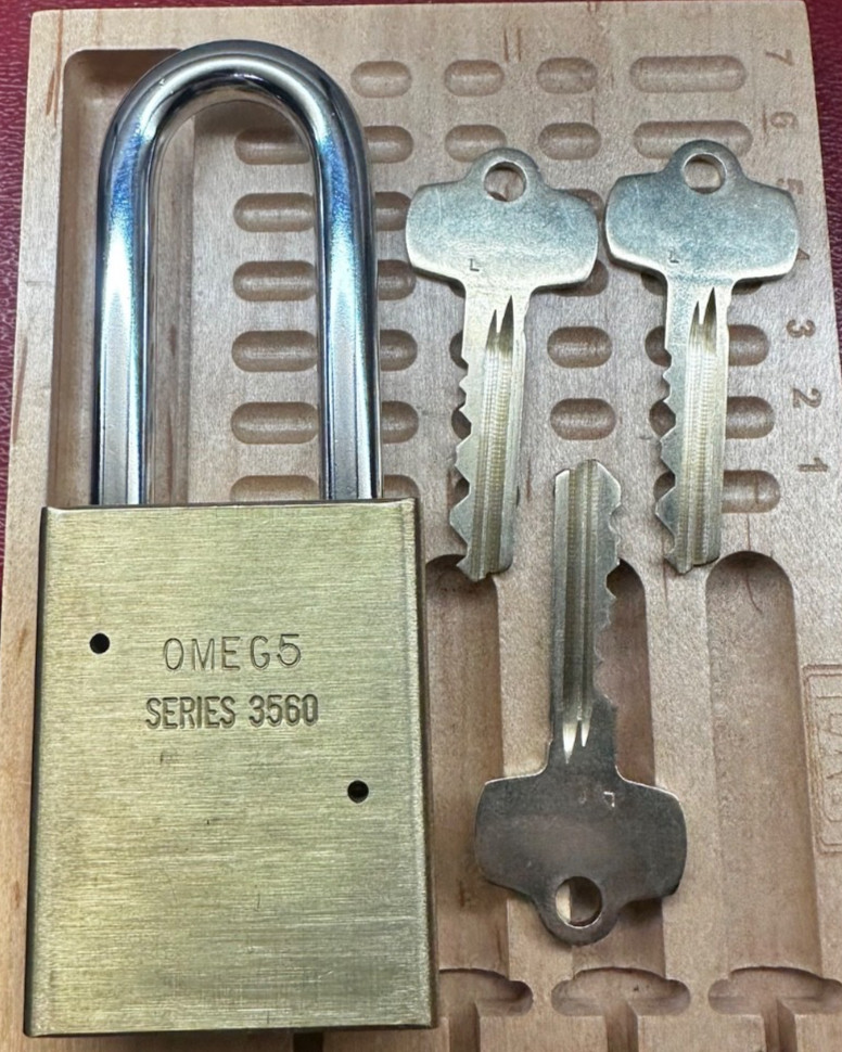 BRASS BODY AMERICAN PADLOCK SERIES 3560 SFIC BEST BRAND REMOVAL CORE WITH 3 KEYS