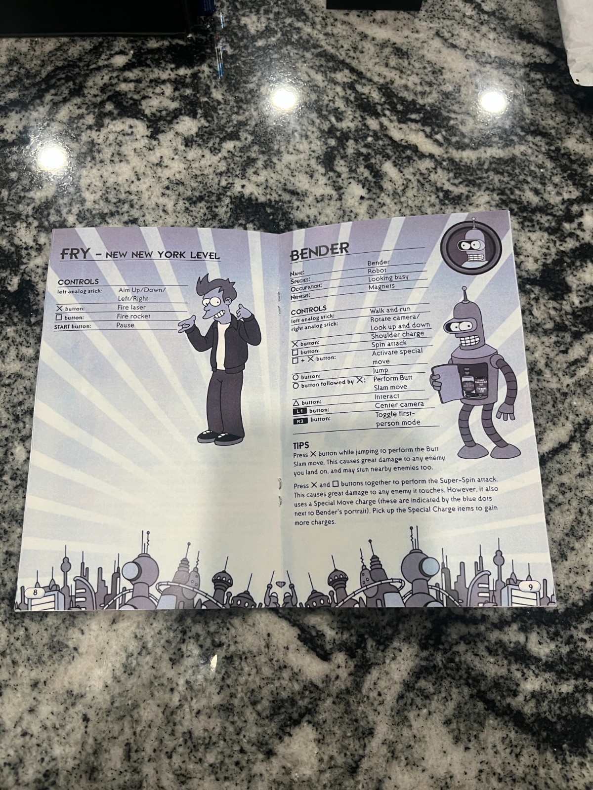 Replacement Manual for - Futurama - Sony PS2 Instruction Booklet
