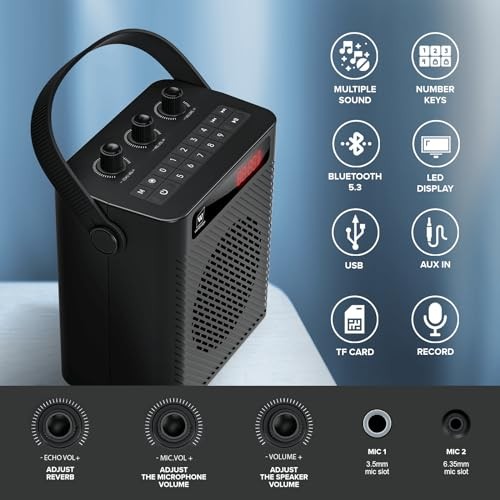 Voice Amplifier Wireless Microphone/Handheld Mic with 4 Sound Effects S95 |