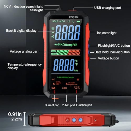 Digital Multimeter with USB Charging Capability Digital Multimeter Fully FS899L