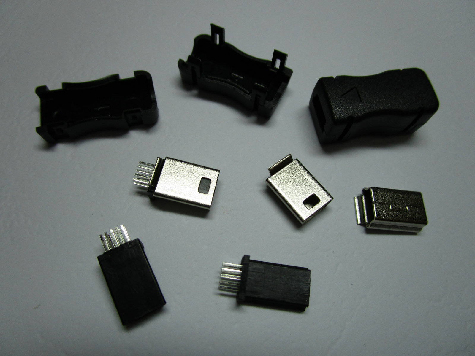 24 pcs 10 Pin Mini USB Plug Male Socket Connector Plastic New