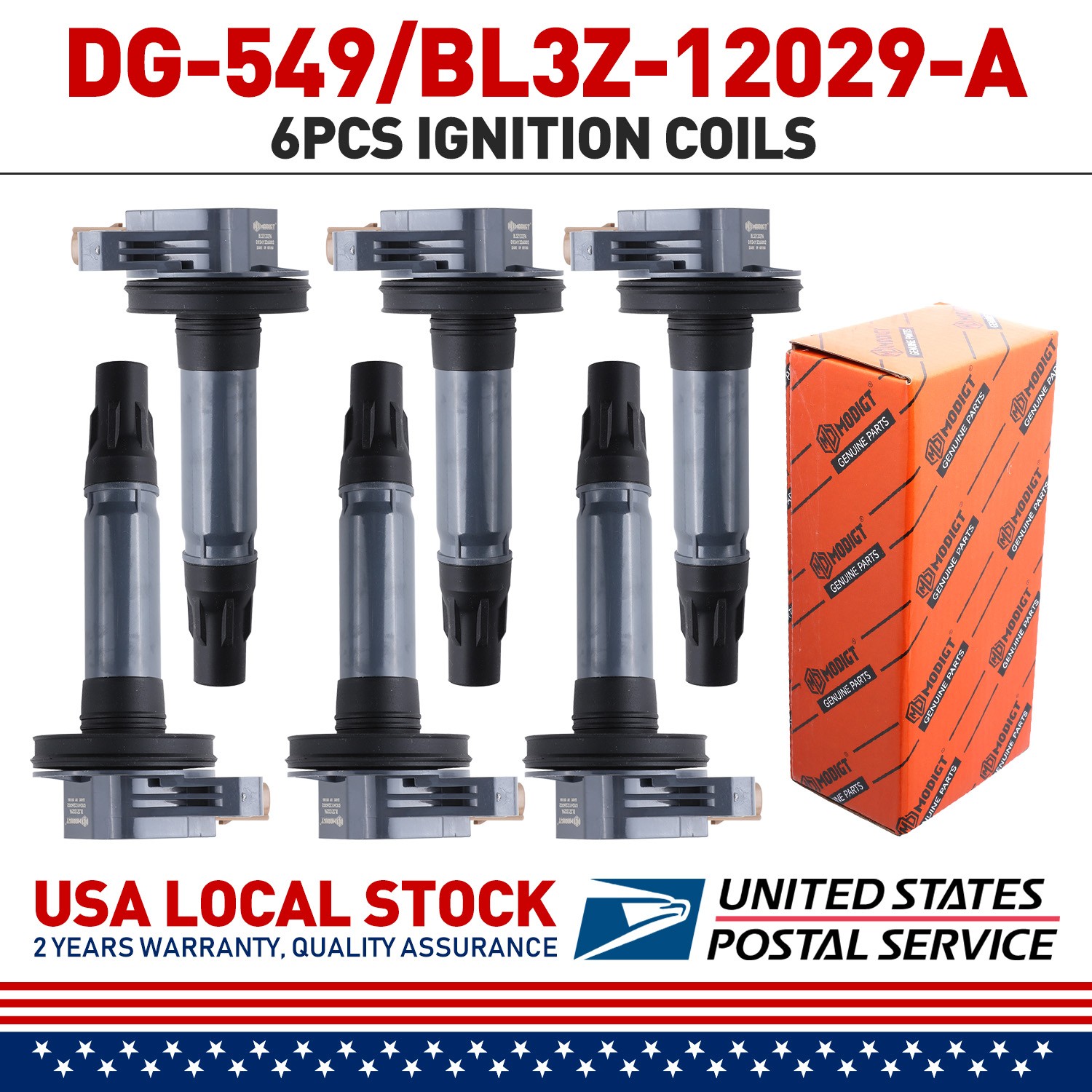 6PCS DG548 Ignition Coils Fit For Ford Explorer Police Interceptor Utility 3.5L
