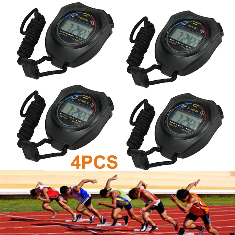 4xProfesional Cronometros Deportivos Cronometro Digital Temporizador Impermeable