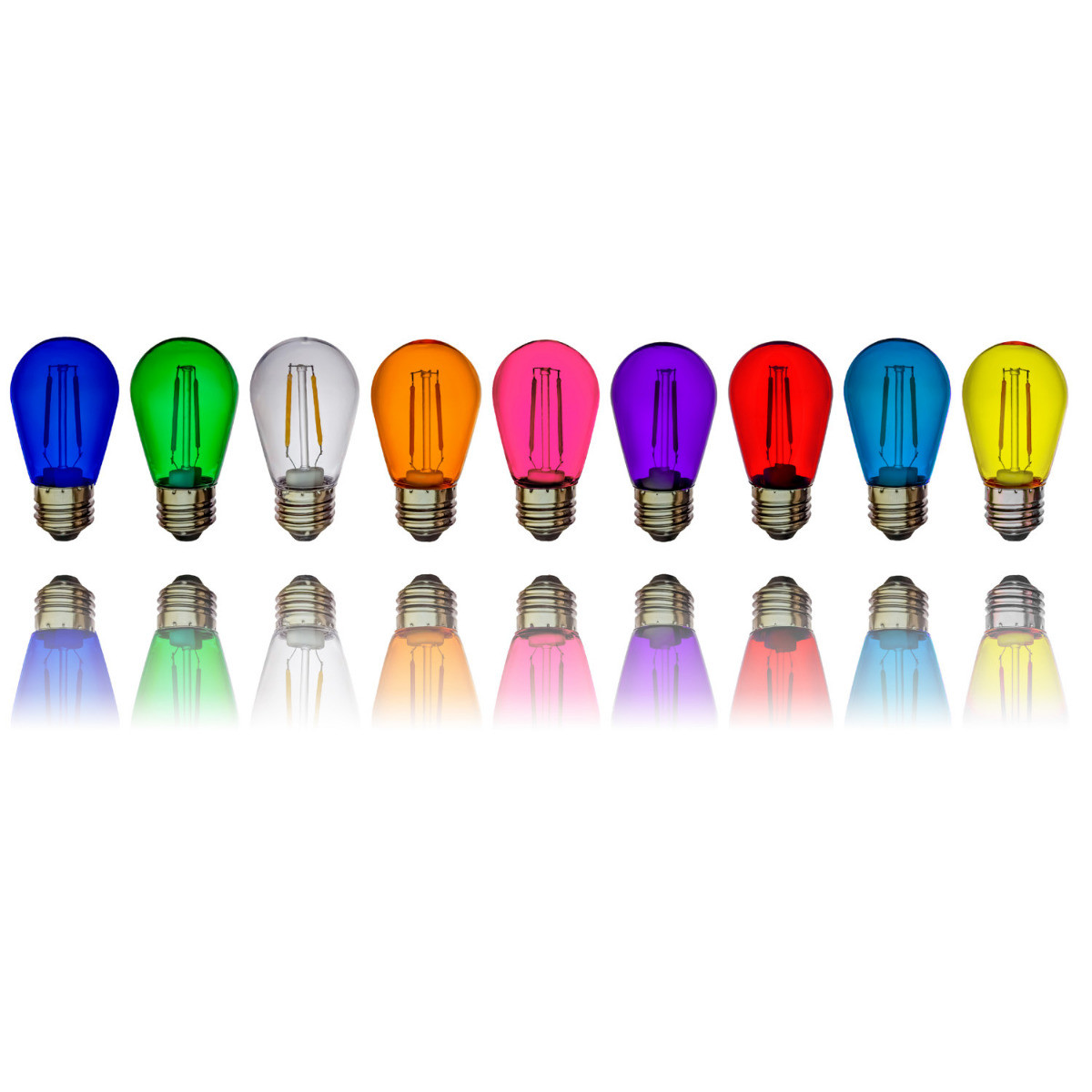 S14 Colored LED Filament Shatterproof Bulbs
