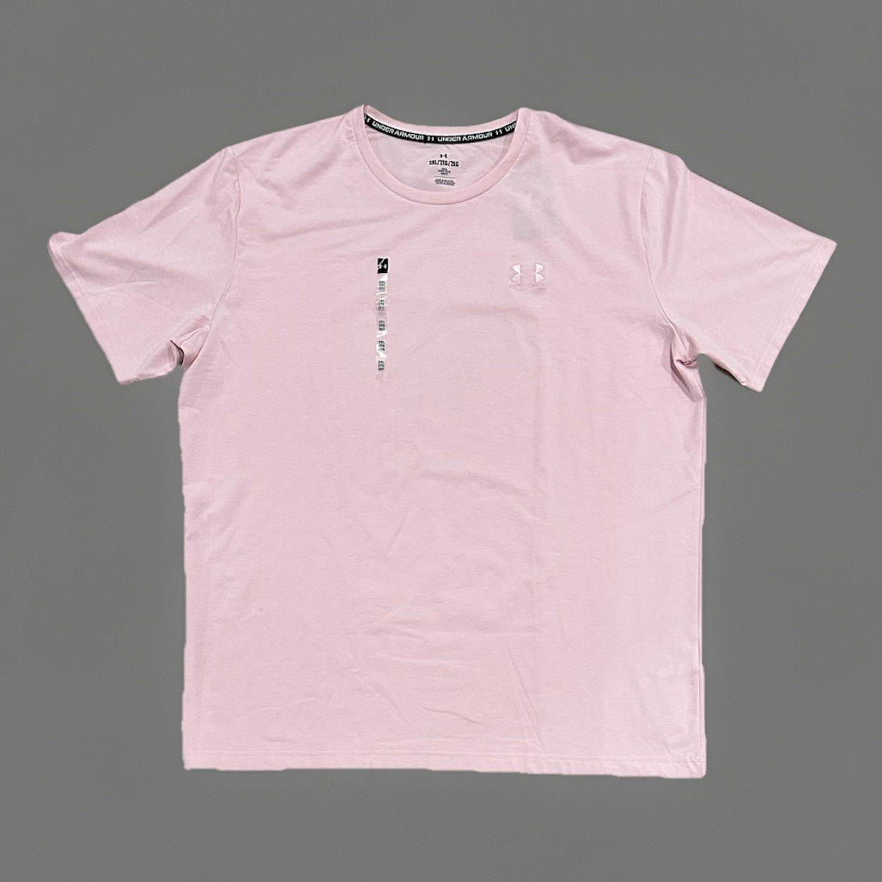Under Armour Men’s Icon Embroidered Logo Tee, Loose Fit, Prime Pink, XXL, New