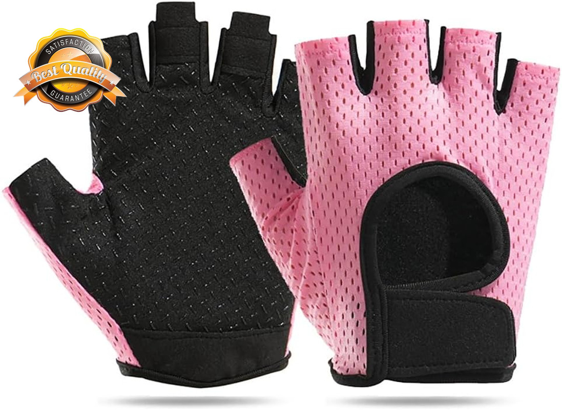 Half Finger Workout Gloves Anti Slip Gym Cycling Weight Lifting Women