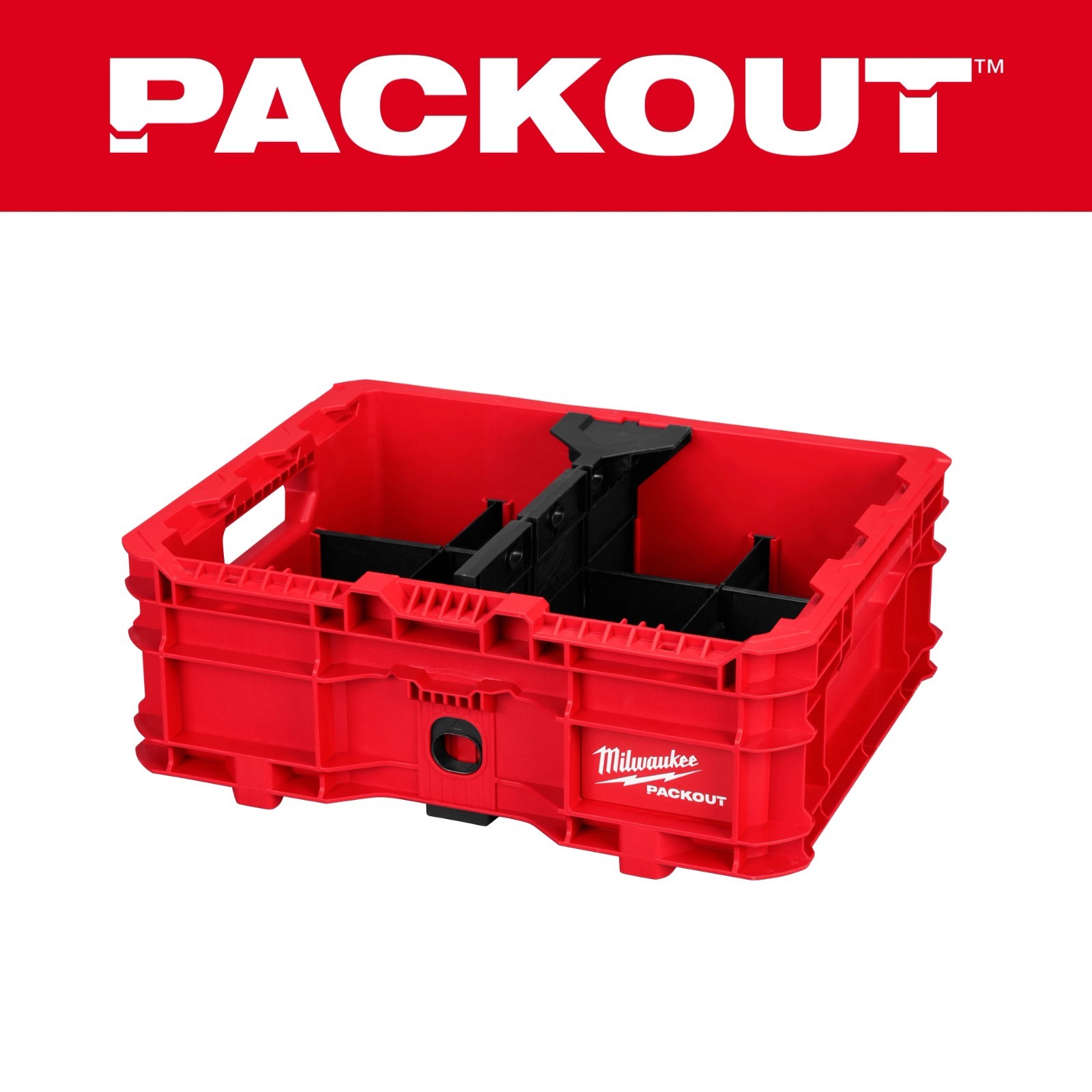 Milwaukee 48-22-8438 PACKOUT Low-Profile Crate w/ 11 Dividers 50 lb