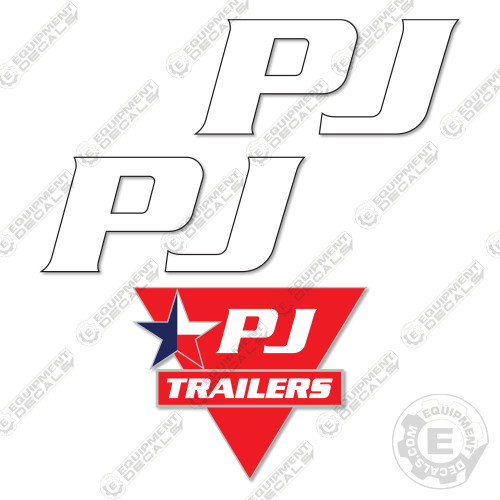Fits PJ Trailer Decal Kit Trailer - 7 YEAR OUTDOOR 3M VINYL!