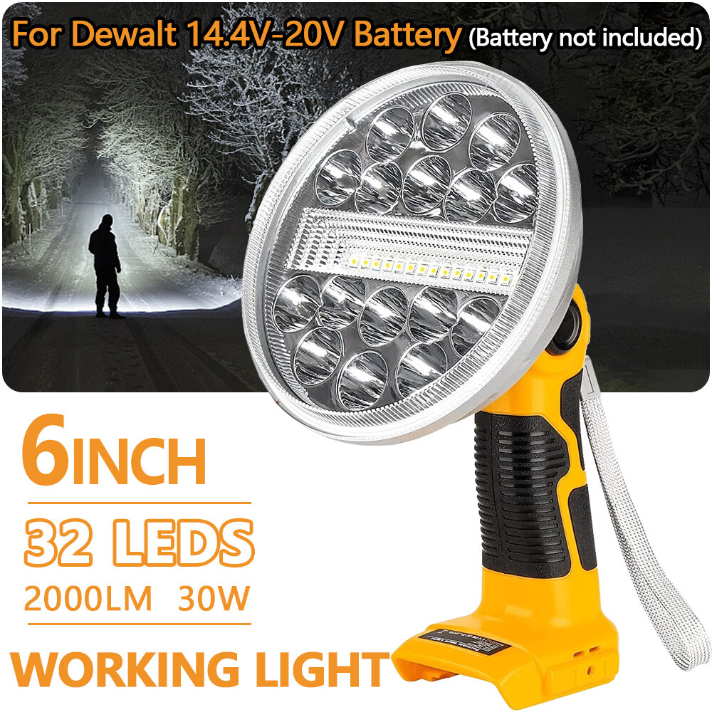 LED Hand Held Work Area Light 3Modes for DeWalt 14.4V-20V Max Li-ion Batteries
