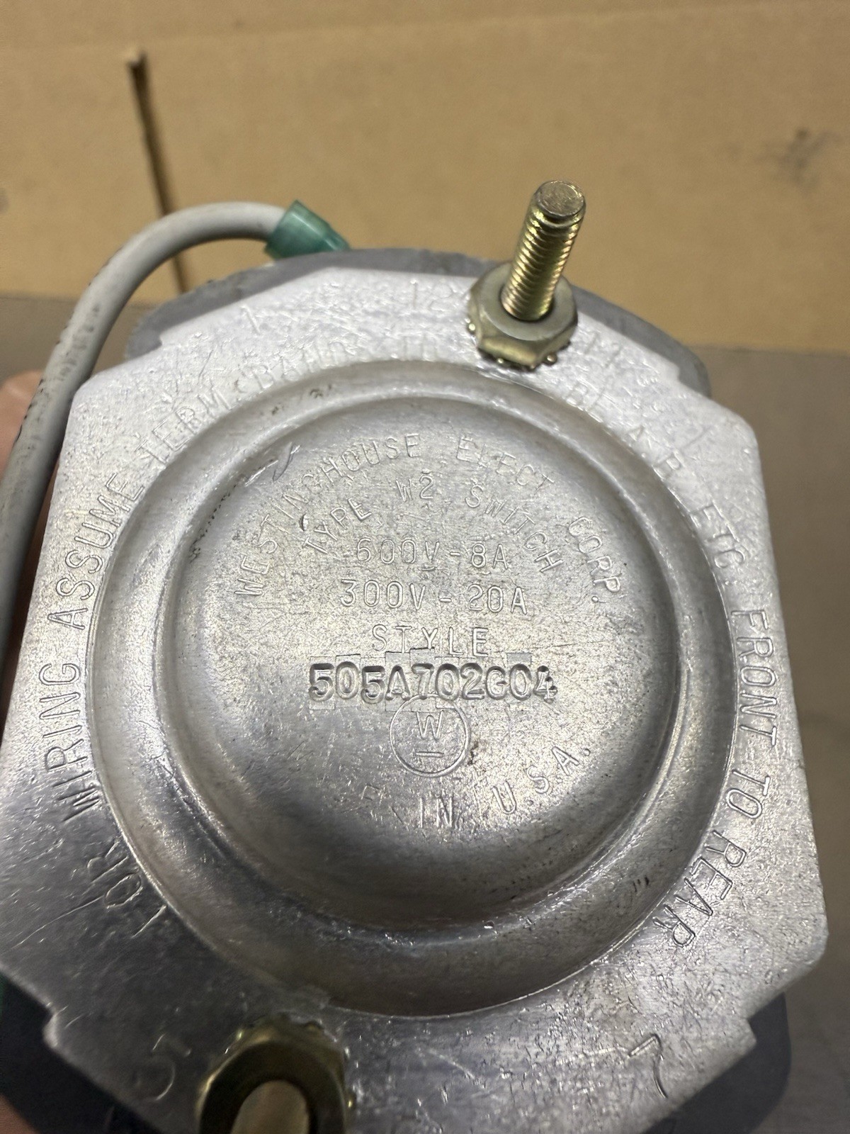 Westinghouse 505A702G04 4 Position Selector Switch Type W-2 600V Max Made In USA