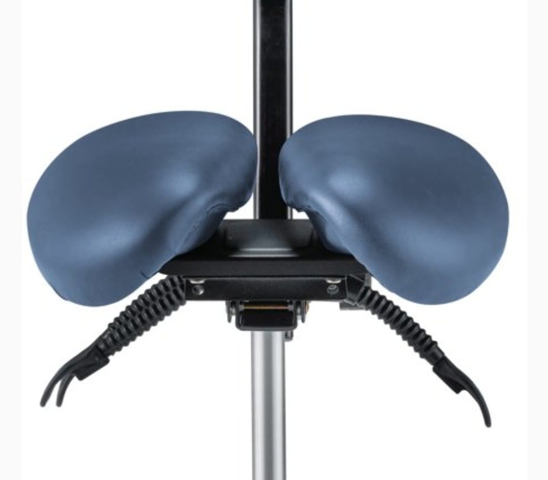 Master Massage Berkeley MS14D Ergonomic Saddle Stool with Backrest-Royal, Blue