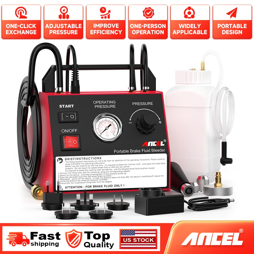 ANCEL BR2000 Brake Bleeder Oil Fluid Exchanger Vacuum Pressure Pump Brake Kit